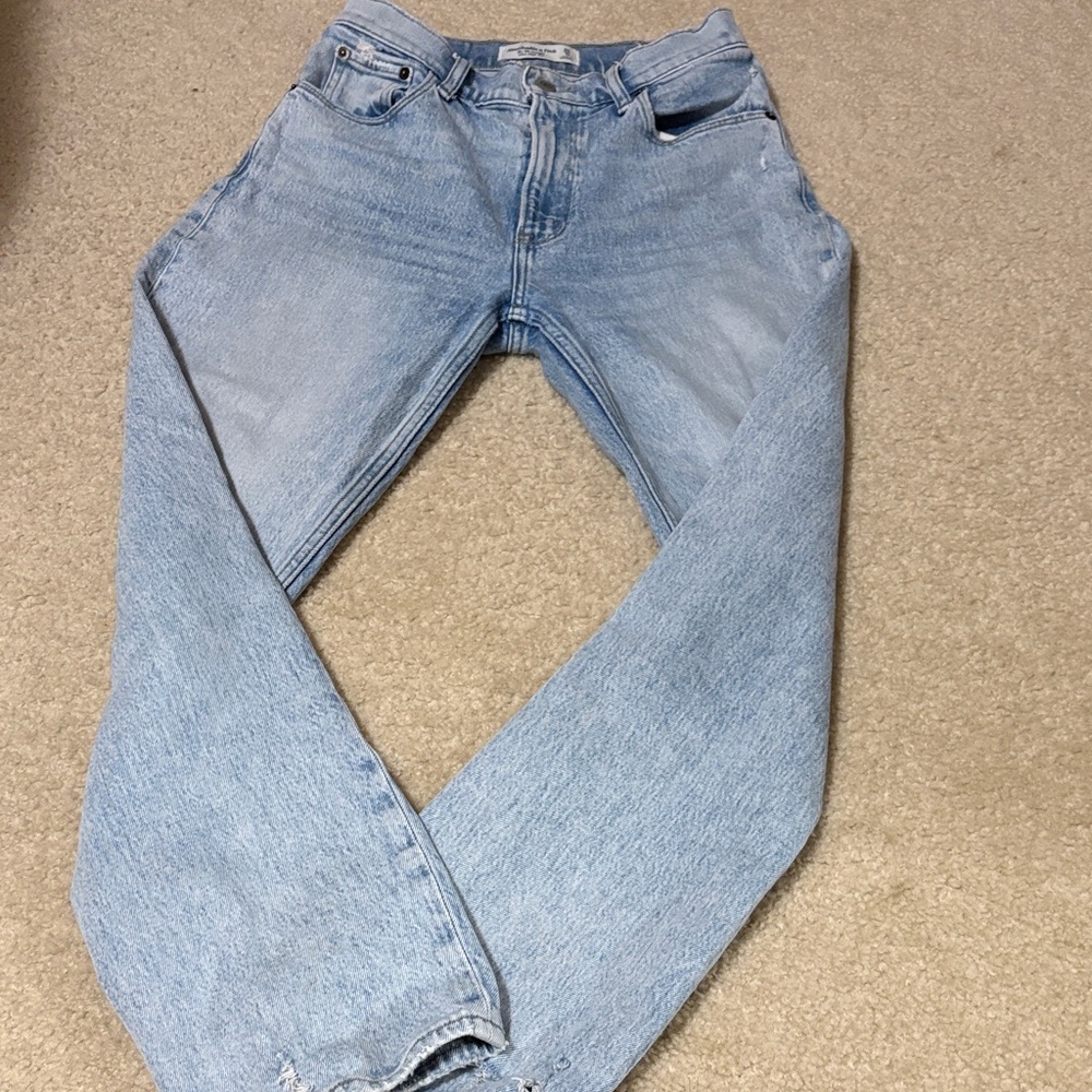 A&F the 90s straight ultra high rise